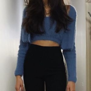 Zara Two Piece Fuzzy Set Blue